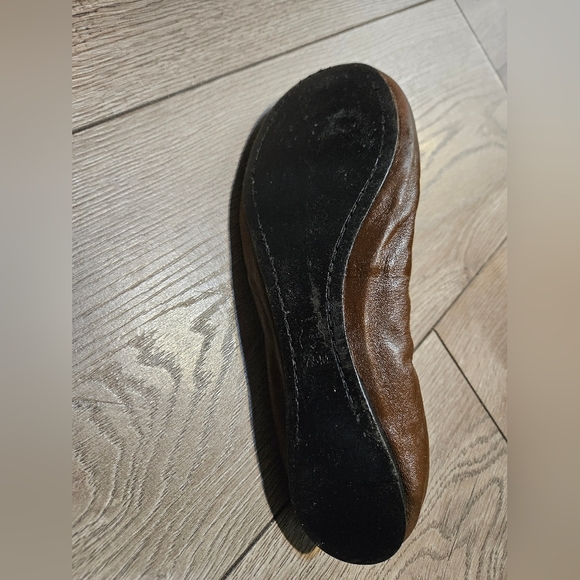 Tory Burch Brown Leather Ballet Flats - Picture 4 of 6